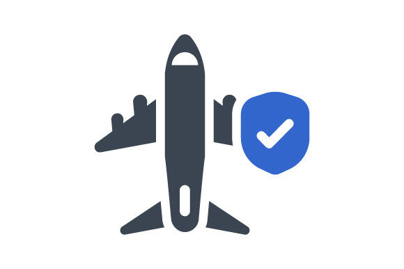 Airplane Insurance Icon: A Visual Shortcut for Projects and Presentations