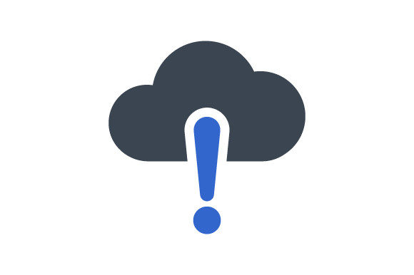 Cloud Alert Icon: Enhancing Your Design Projects with a Versatile and Stylish Glyph