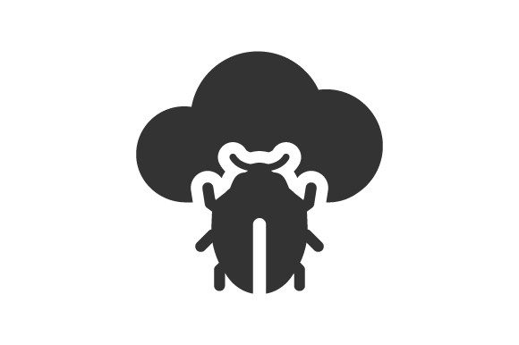 Cloud Bug Icon: A Versatile and Beautiful Glyph for Design Projects