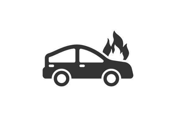 Enhancing Visual Communication with the Car Fire Crash Icon