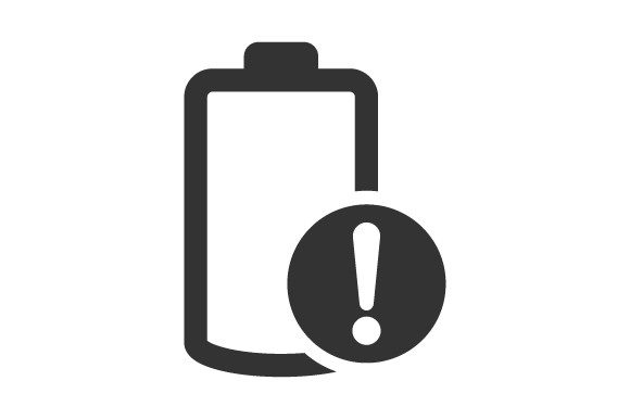 Eye-Catching Battery Alert Icon for Modern Design