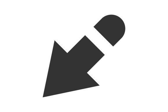 The Essential Down Left Arrow Icon